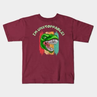 Funny I'm Unstoppable T Rex Kids T-Shirt